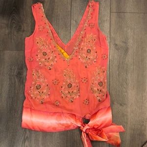 Tracy Reese Pink Beaded Sleeveless Top, size 4